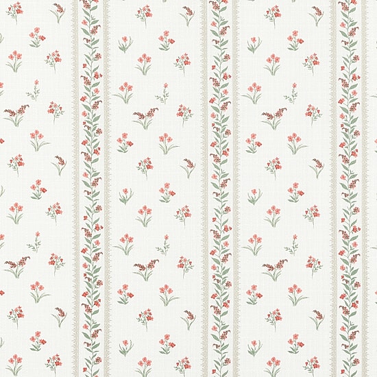 No 918 Riverwood Ditsy Floral Stripe Rod Pocket Tailored Valance