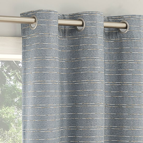Sun Zero Dresden Detail Magnetic Grommet Top Light-Filtering Set of 2 Curtain Panel