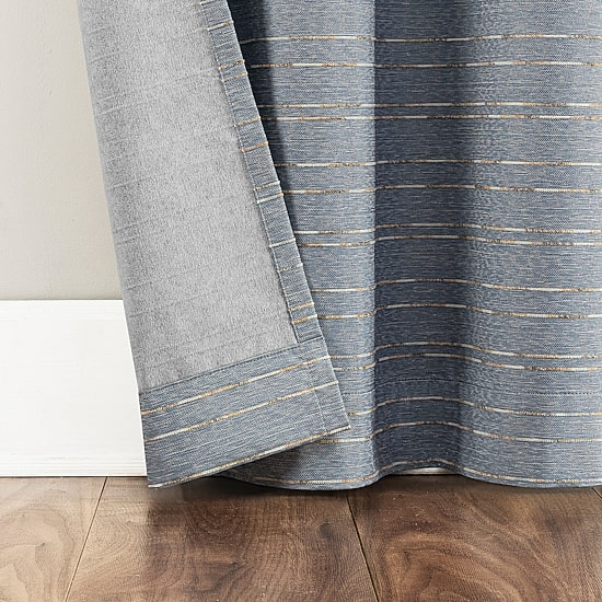 Sun Zero Dresden Detail Magnetic Grommet Top Light-Filtering Set of 2 Curtain Panel