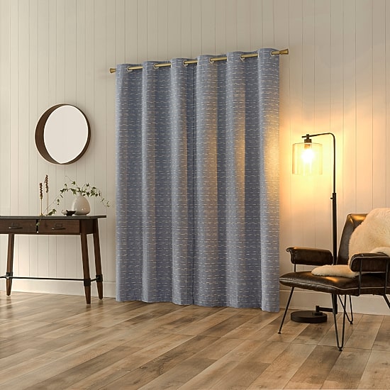 Sun Zero Dresden Detail Magnetic Grommet Top Light-Filtering Set of 2 Curtain Panel