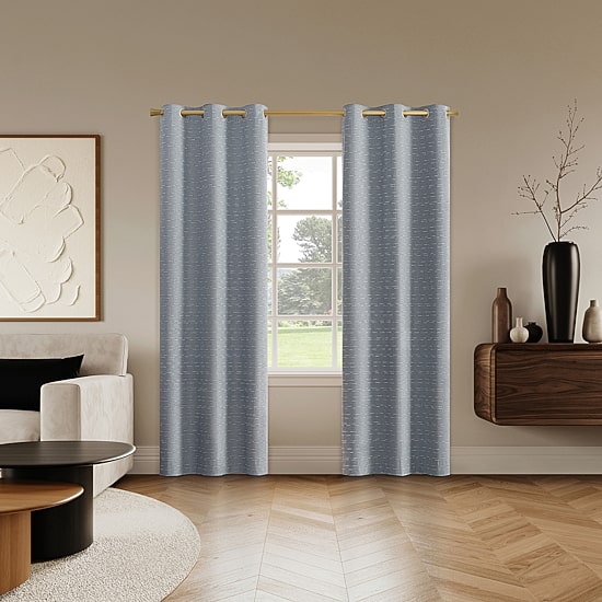 Sun Zero Dresden Detail Magnetic Grommet Top Light-Filtering Set of 2 Curtain Panel