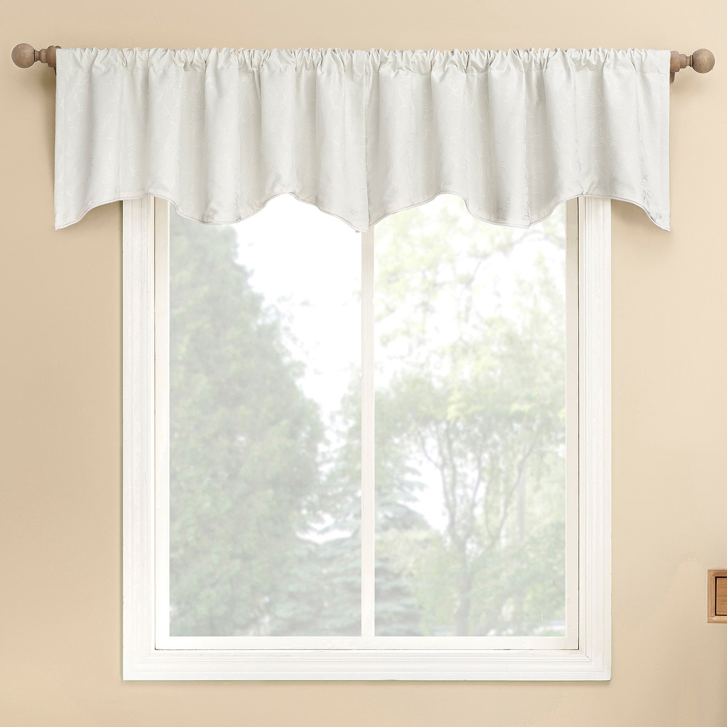 Sun Zero Bronte Floral Rod Pocket Tailored Valance
