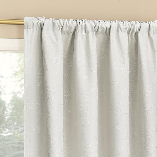 Sun Zero Bronte Floral Rod Pocket Light-Filtering Single Curtain Panel