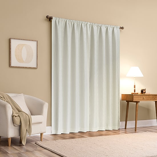 Sun Zero Bronte Floral Rod Pocket Light-Filtering Single Curtain Panel