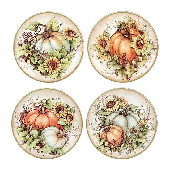 Certified International Autumn Breeze 4-pc. Earthenware Salad Plate