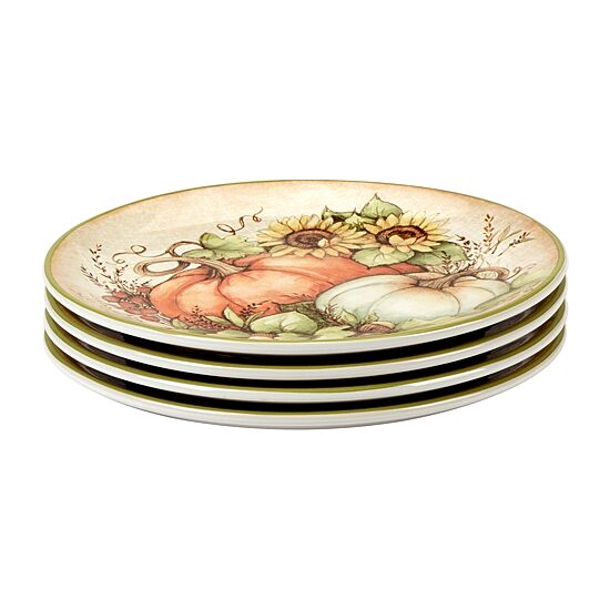Certified International Autumn Breeze 4-pc. Earthenware Salad Plate