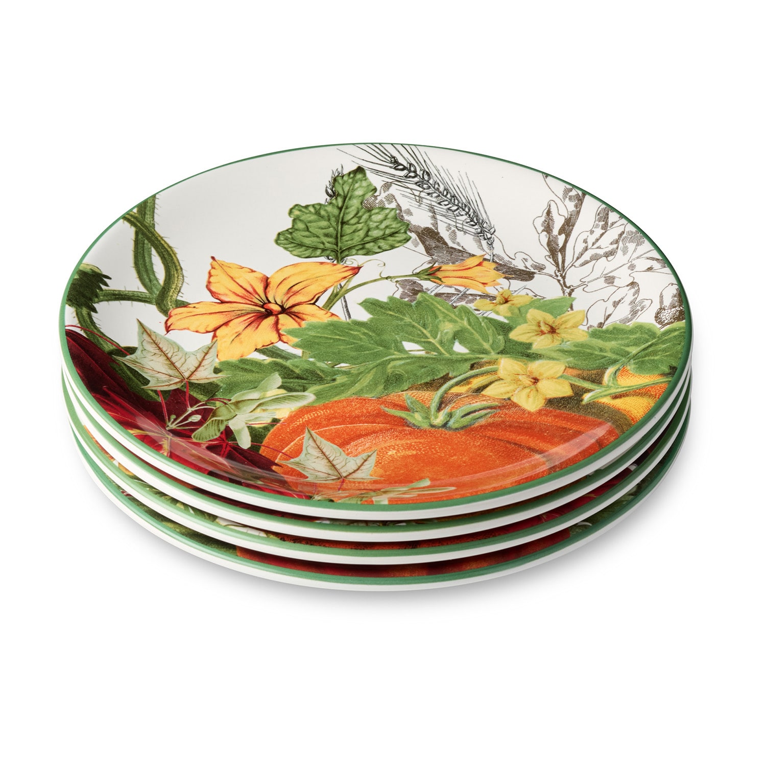 Certified International Harvest Fields 4-pc. Ceramic Salad Plate