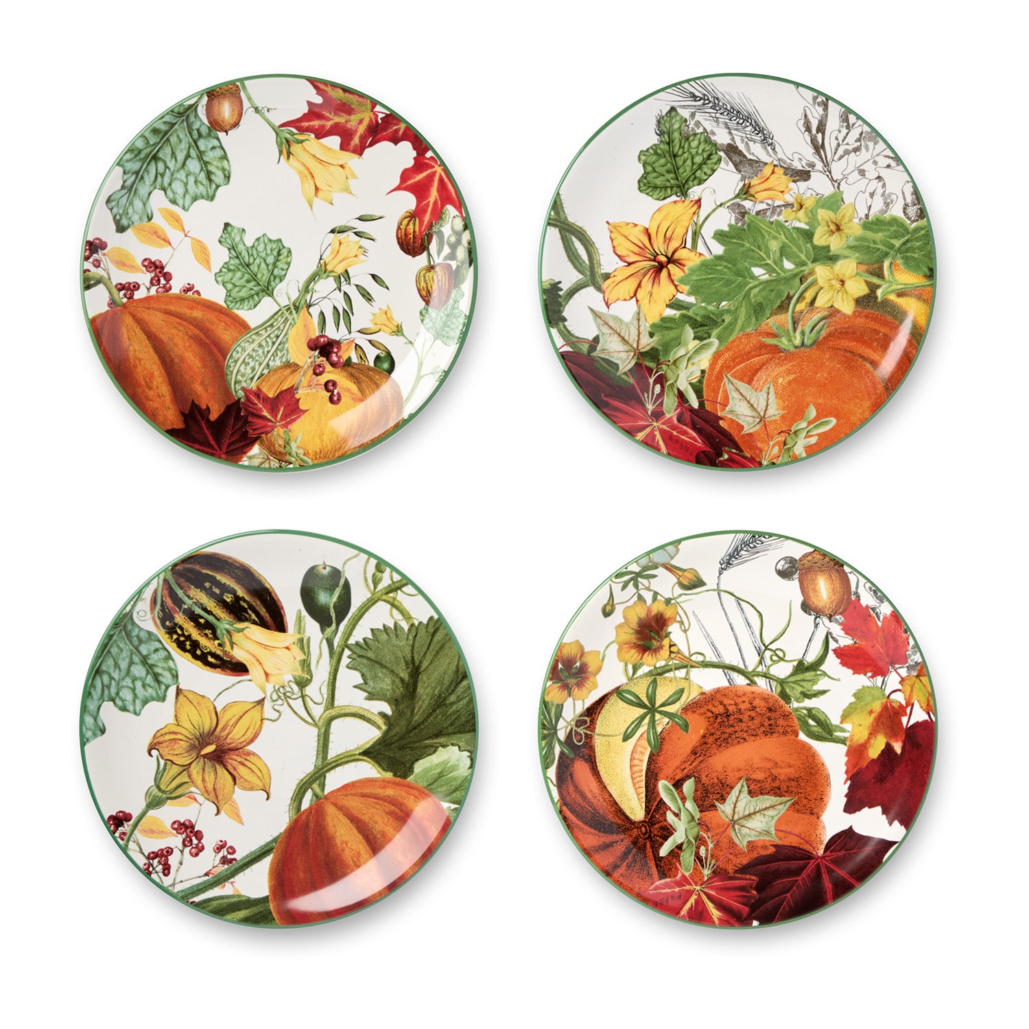 Certified International Harvest Fields 4-pc. Ceramic Salad Plate