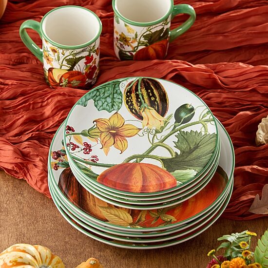 Certified International Harvest Fields 4-pc. Ceramic Salad Plate