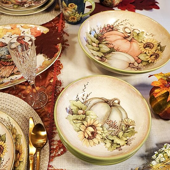 Certified International Autumn Breeze 4-pc. Earthenware Soup Bowl