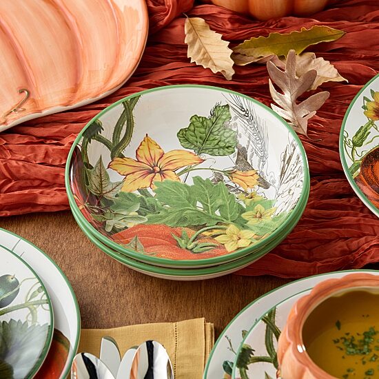 Certified International Harvest Fields 4-pc. Ceramic Soup Bowl