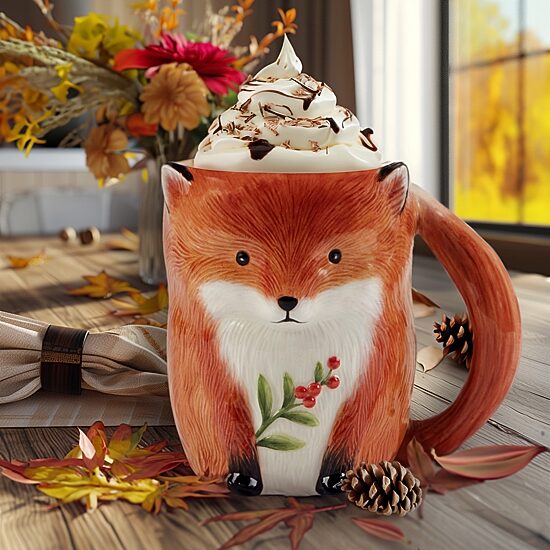 Certified International Woodland Critters 4-pc. Holiday Coffee Mug