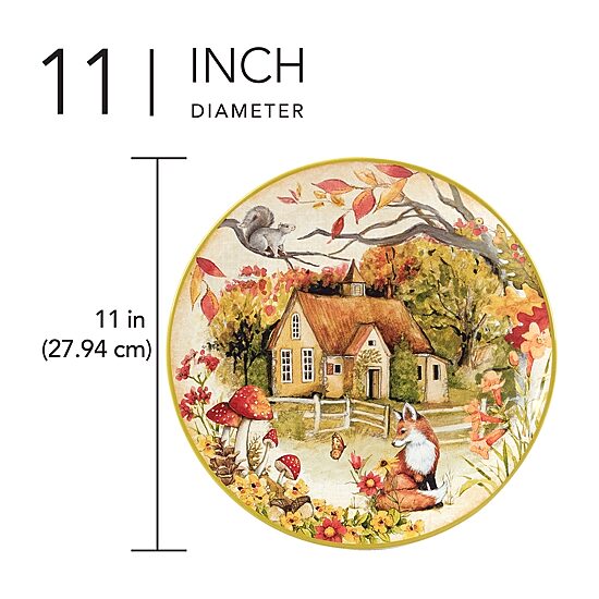 Certified International Woodland Critters 4-pc. Dinner Plate