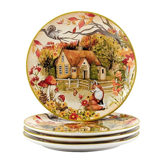 Certified International Woodland Critters 4-pc. Dinner Plate