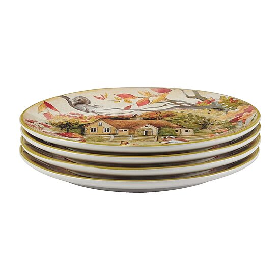 Certified International Woodland Critters 4-pc. Dinner Plate