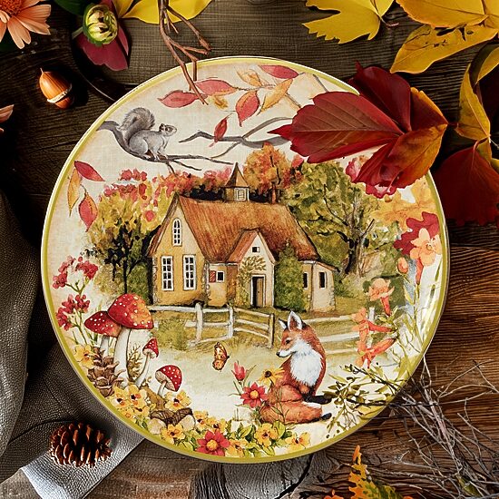 Certified International Woodland Critters 4-pc. Dinner Plate