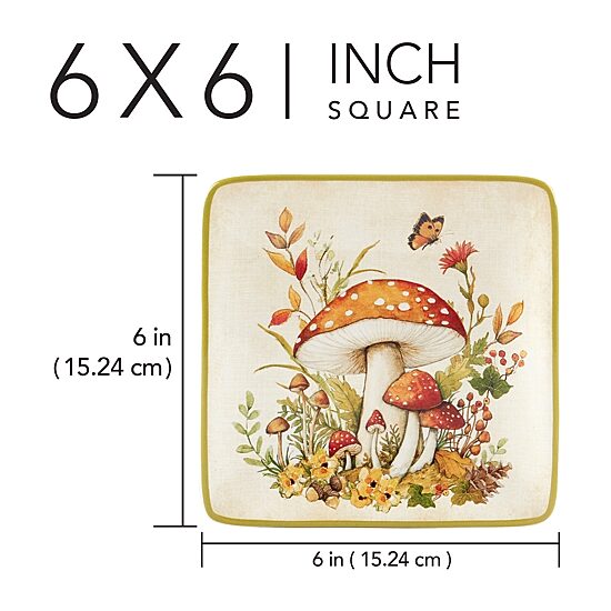 Certified International Woodland Critters 4-pc. Earthenware Appetizer Plate