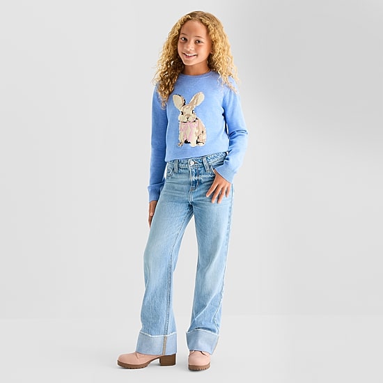 Thereabouts Little & Big Kid Girls Wide Leg Jean