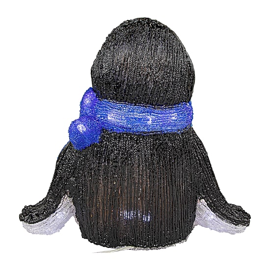 11.5'' Lighted Commercial Grade Acrylic Baby Penguin Christmas Display Decoration