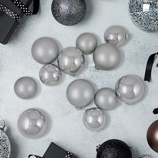 Northlight Silver Glass Ball 72-pc. Christmas Ornament