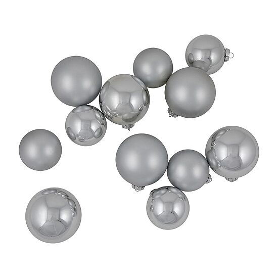 Northlight Silver Glass Ball 72-pc. Christmas Ornament