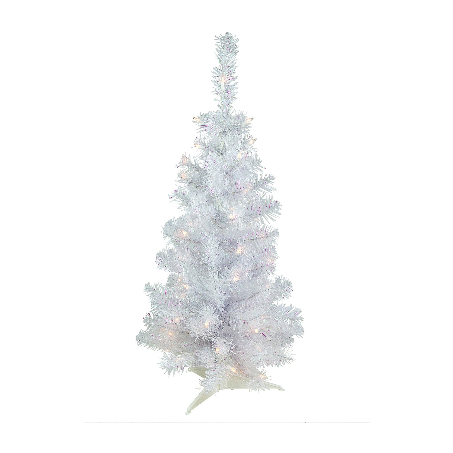 Northlight Rockport White Artificial Clear Lights 3 Foot Pre-Lit Pine Christmas Tree
