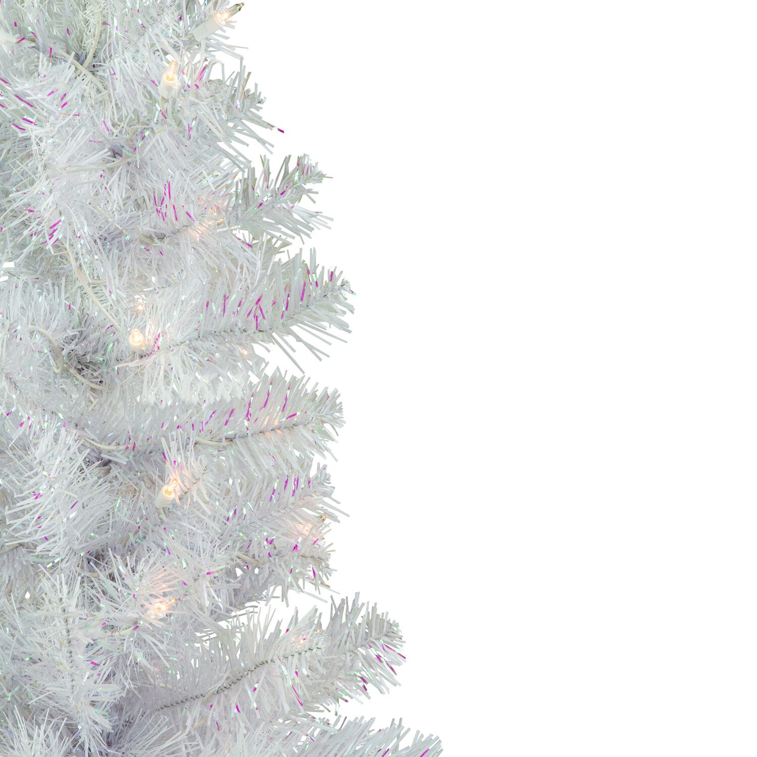 Northlight Rockport White Artificial Clear Lights 3 Foot Pre-Lit Pine Christmas Tree