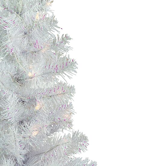 Northlight Rockport White Artificial Clear Lights 3 Foot Pre-Lit Pine Christmas Tree