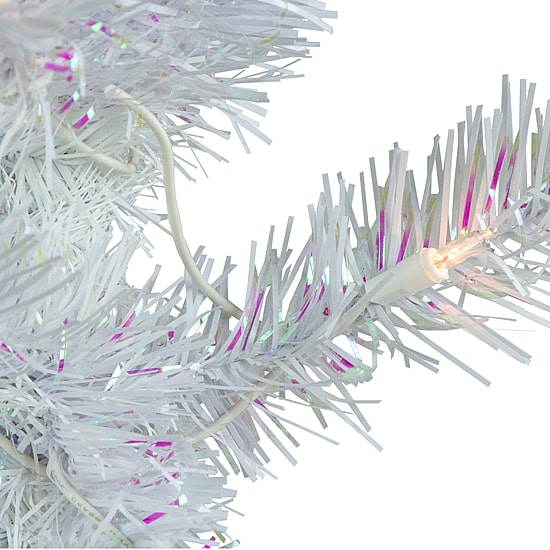 Northlight Rockport White Artificial Clear Lights 3 Foot Pre-Lit Pine Christmas Tree