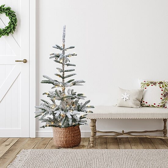 Northlight Noble Artificial Warm Clear Led Lights 4 1/2 Foot Pre-Lit Fir Christmas Tree