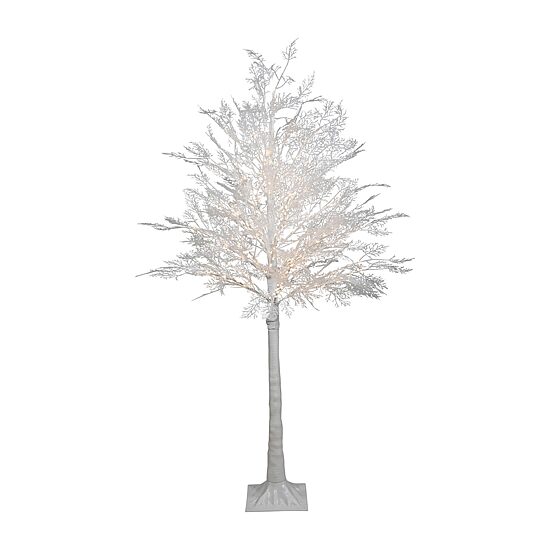 Northlight White Led Lighted Floral Artificial Warm White Lights 5 Foot Pre-Lit Christmas Tree