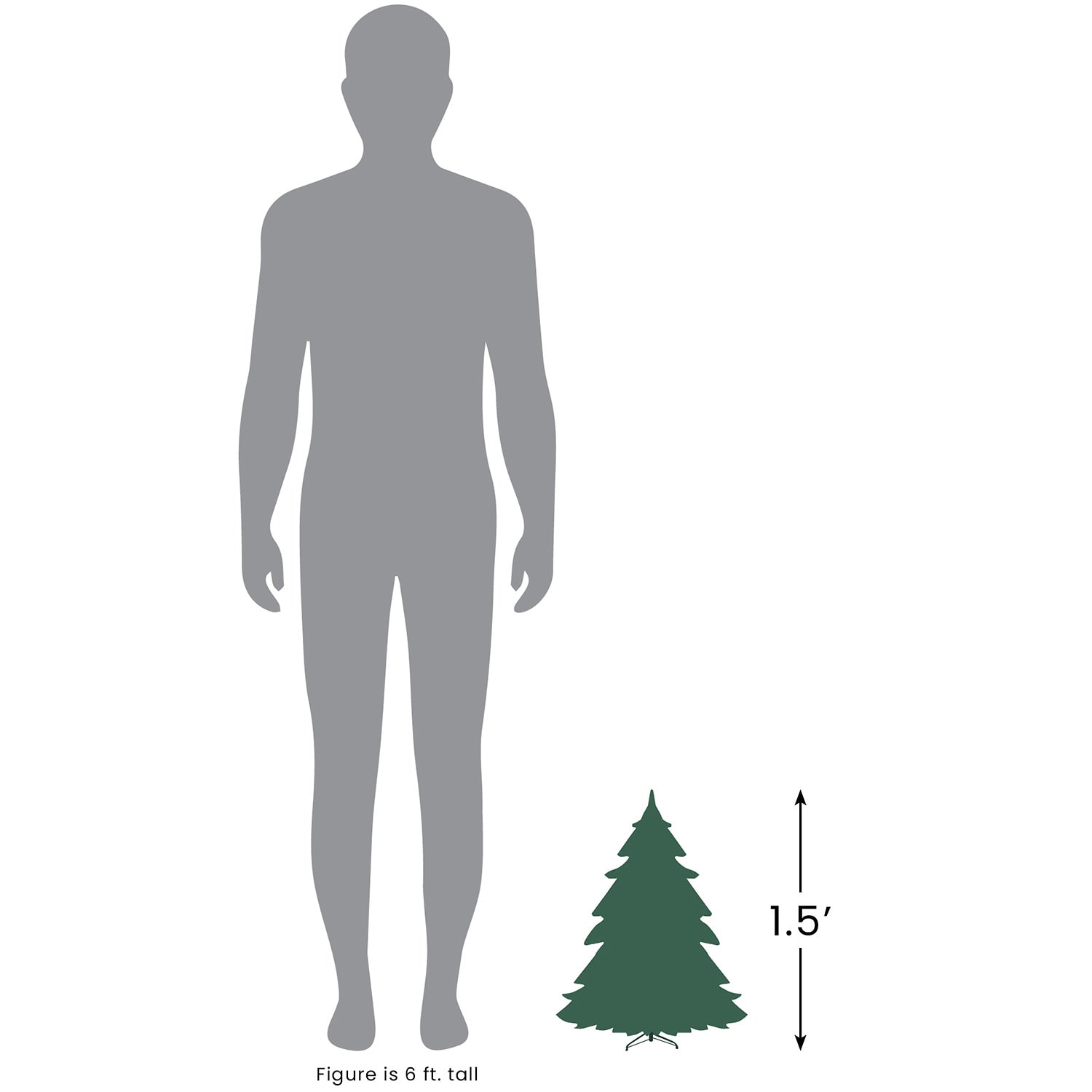 Northlight Potted Mini Medium Artificial Unlit 1 1/2 Feet Pine Christmas Tree