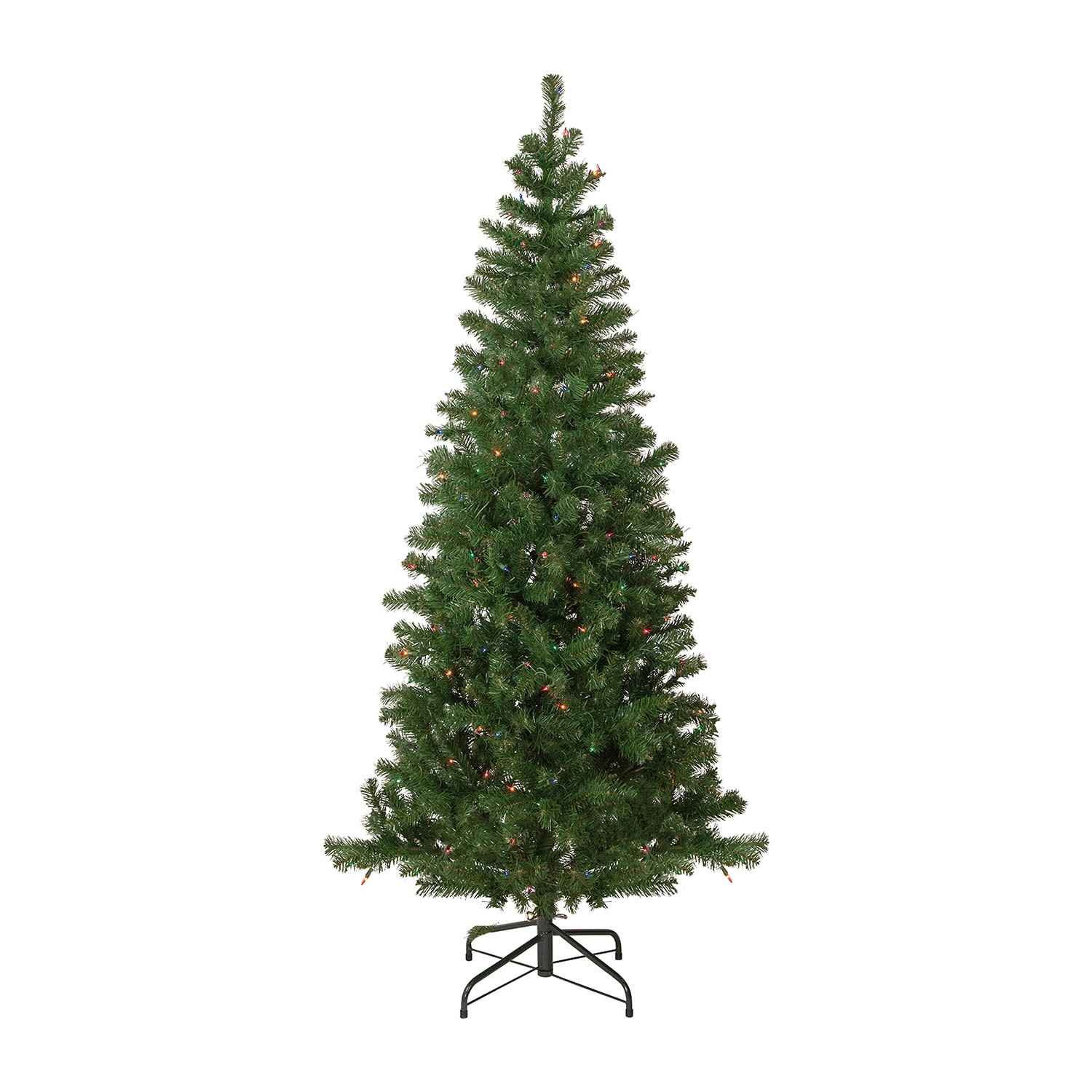 Northlight Wilson Slim Artificial Multi Lights 6 Foot Pre-Lit Pine Christmas Tree