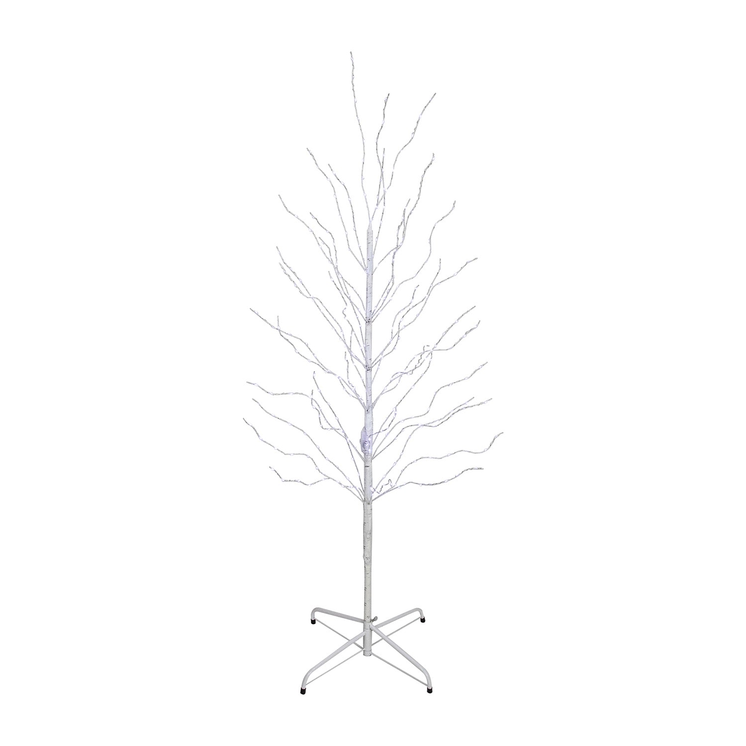 Northlight Led Lighted White Twig Cool White Lights 5 Foot Pre-Lit Birch Christmas Tree