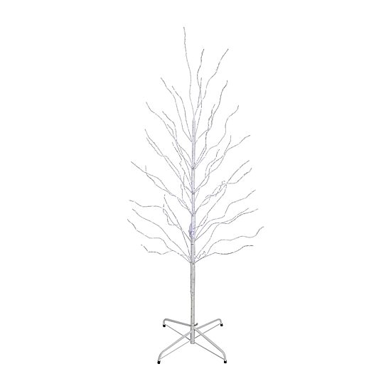 Northlight Led Lighted White Twig Cool White Lights 5 Foot Pre-Lit Birch Christmas Tree