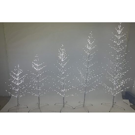 Northlight Led Lighted White Twig Cool White Lights 5 Foot Pre-Lit Birch Christmas Tree