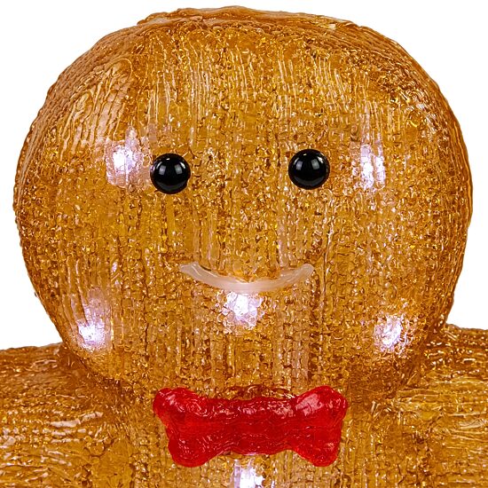 Northlight 16" Led Acrylic Gingerbread Man With Bow Tie Christmas Tabletop Decor