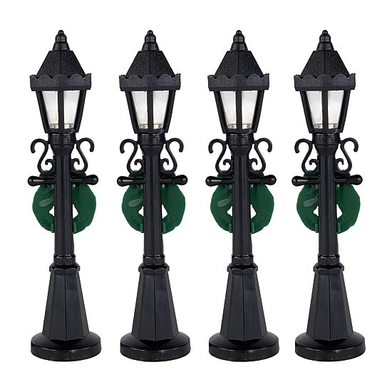 Northlight 4.75" Street Lamps Display Pieces 4-pc. Christmas Village