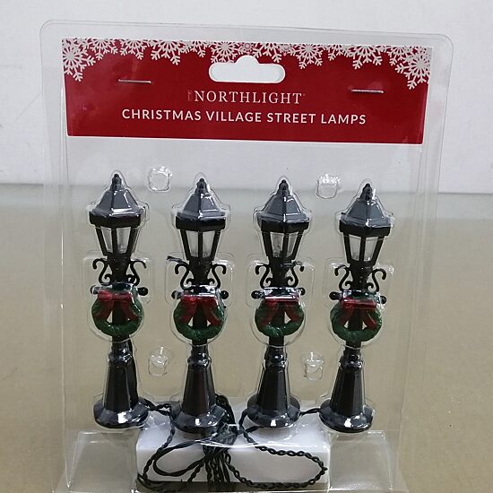 Northlight 4.75" Street Lamps Display Pieces 4-pc. Christmas Village