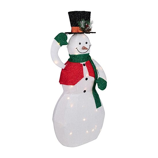 Northlight 36" Led Animated Hat Tipping Christmas Snowman Figurine