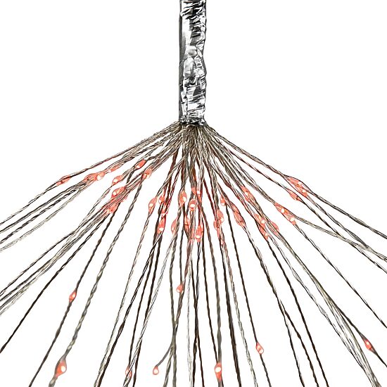 Northlight 20" Led Firework Silver Branch Decoration Red String Lights