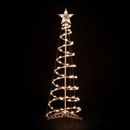 Northlight Set Of 2 Clear Outdoor Spiral Cone Trees Christmas Yard Art