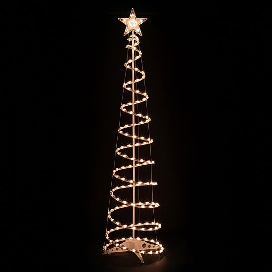 Northlight Set Of 2 Clear Outdoor Spiral Cone Trees Christmas Yard Art