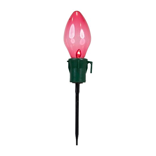 Northlight Multi-Color Jumbo C7 Bulb Marker Lawn Stakes 4-pc. Christmas Pathway Light