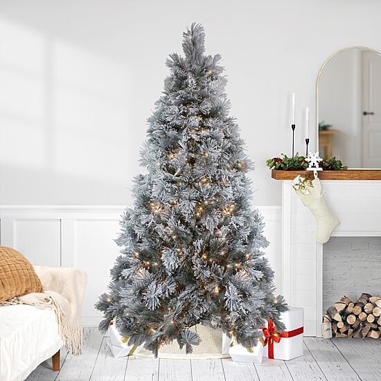 Northlight Black Spruce Artificial Clear Led Lights 7 1/2 Foot Pre-Lit Christmas Tree