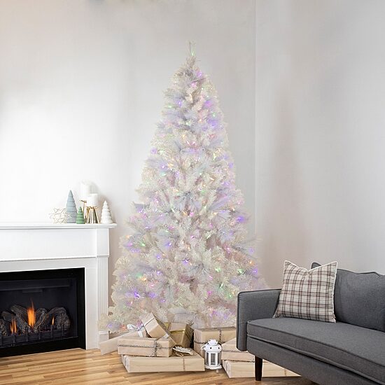 Northlight Seneca White Spruce Artificial  Dual Function Led Lights 6 1/2 Foot Pre-Lit Christmas Tree