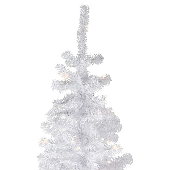 Northlight White Georgian Pencil Artificial  Warm White Led Lights 7 1/2 Foot Pre-Lit Pine Christmas Tree