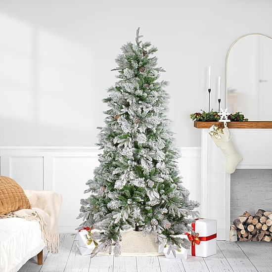 Northlight Rosemary Emerald Angel Artificial Unlit 6 1/2 Foot Flocked Pine Christmas Tree