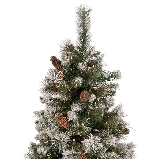 Northlight Snow Valley Artificial  Clear Lights 6 1/2 Foot Pre-Lit Pine Christmas Tree