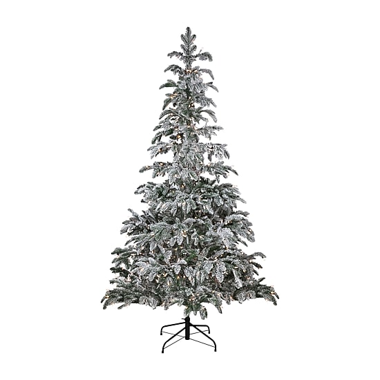 Northlight Full Whistler Noble Artificial Clear Lights 6 1/2 Foot Flocked Fir Christmas Tree